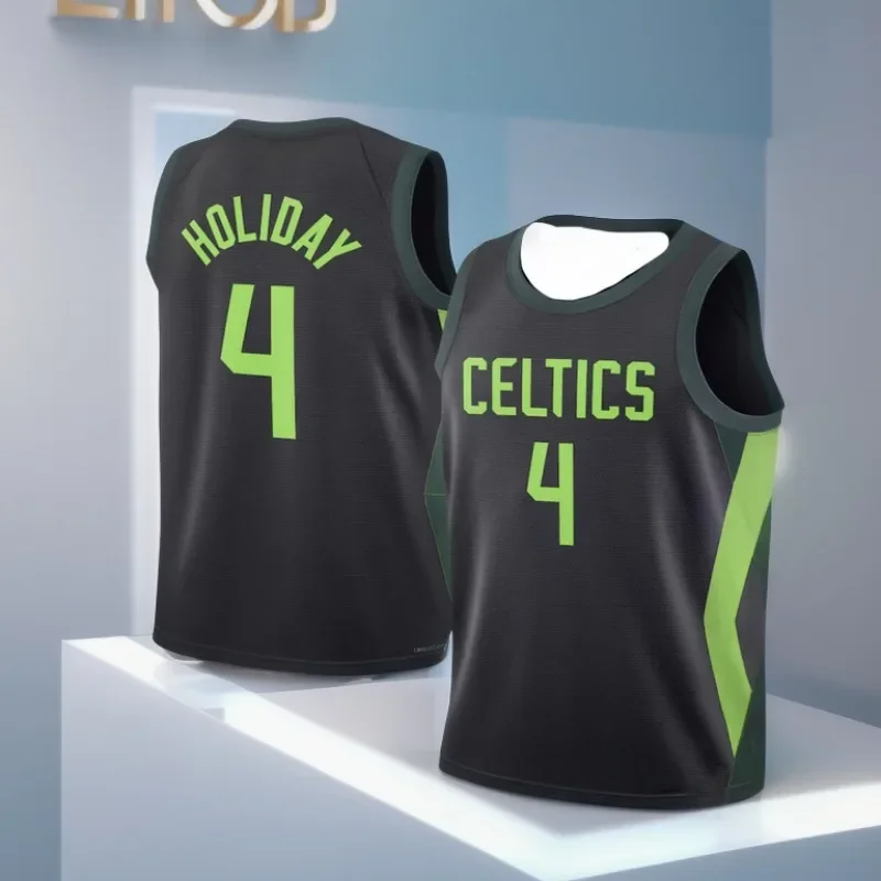 2425 Latest Explosive Basketball Jersey Series Celtics Training Wear Crew Neck Sleeveless Top Summer Men's Sports Vest Quick Dry