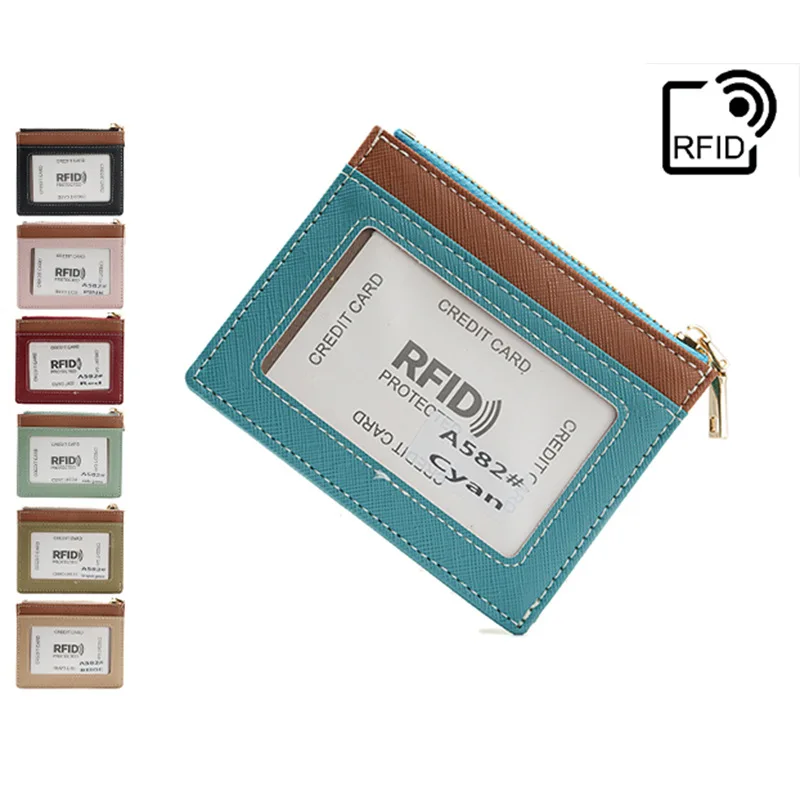 

RFID унисекс сумка для карт заводская горячая распродажа многофункциональный кошелек сумка для кредитных карт портативная сумка для удостоверения личности на молнии