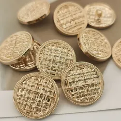 10pcs Gold Luxury Metal Buttons for Clothing Coat Sewing Material Sewing Accessories Decorate DIY Crafts Supplies Buttons New