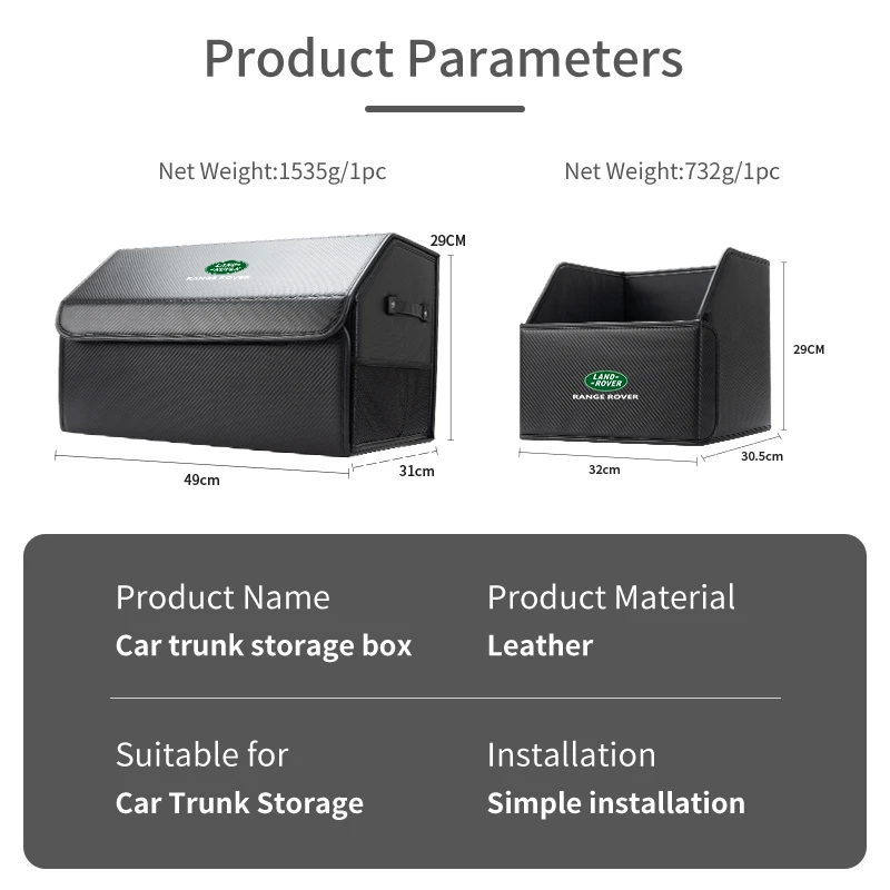 Car Trunk Storage Box With Large Capacity For Land Rover Freelander L2 LF Range Rover Evoque 3 4 Discovery L319