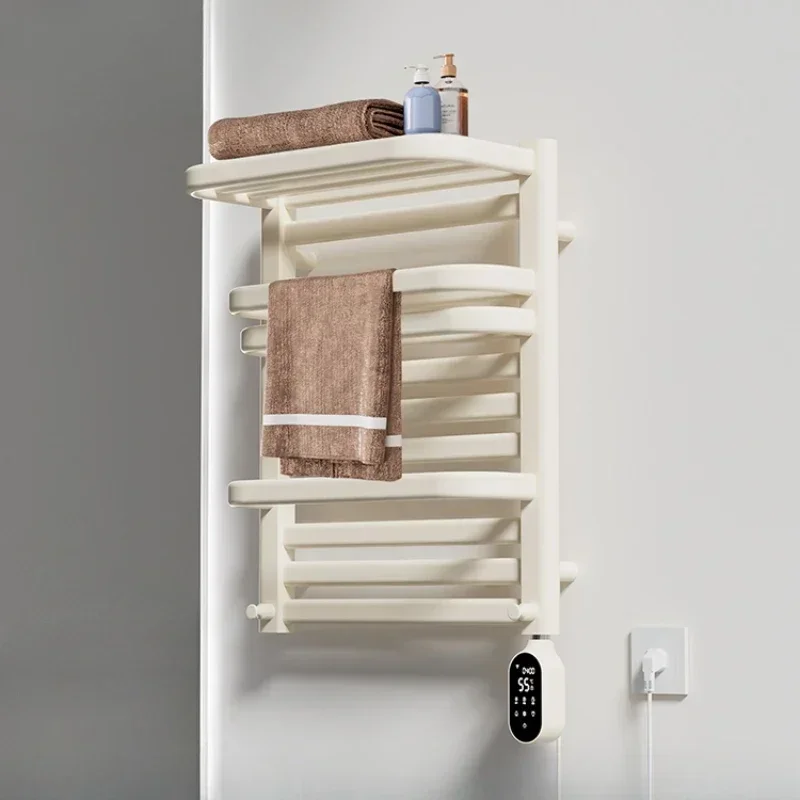 

Electric towel rack, bathroom, household carbon fiber heating, intelligent drying rack, punching holes