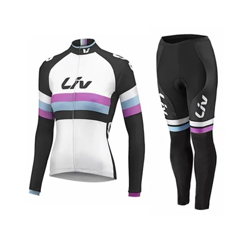 LIV 2024 Women Autumn Cycling Jersey Set Long Sleeve Breathable Clothing MTB Maillot Ropa Ciclismo Bicycle Outdoor Sportswear