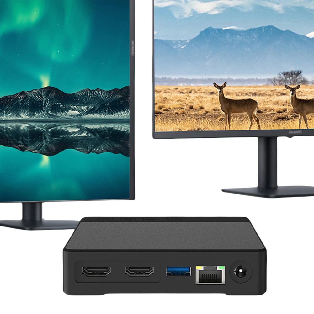 Mini PC for Intel N4000 Up To 2.6GHz Mini Computer 64GB M.2 SATA 2280 6GB LPDDR4 Micro PC HDMI-Compatible/VGA Port 2.4G+5.8G+BT