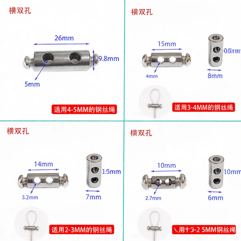 Double Hole Wire Rope Clamp Steel Connector Fastener Rigging Hardware Tool For Lifting And Industrial Operations