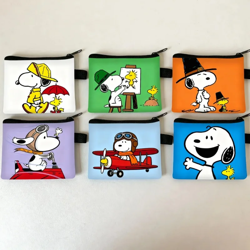 

Милый мультяшный Снупи, новинка 2025 года, кошелек с изображением персонажей мультфильмов, уличная мода для мальчиков и девочек, студенческие подарки для школьного душа, детский душ