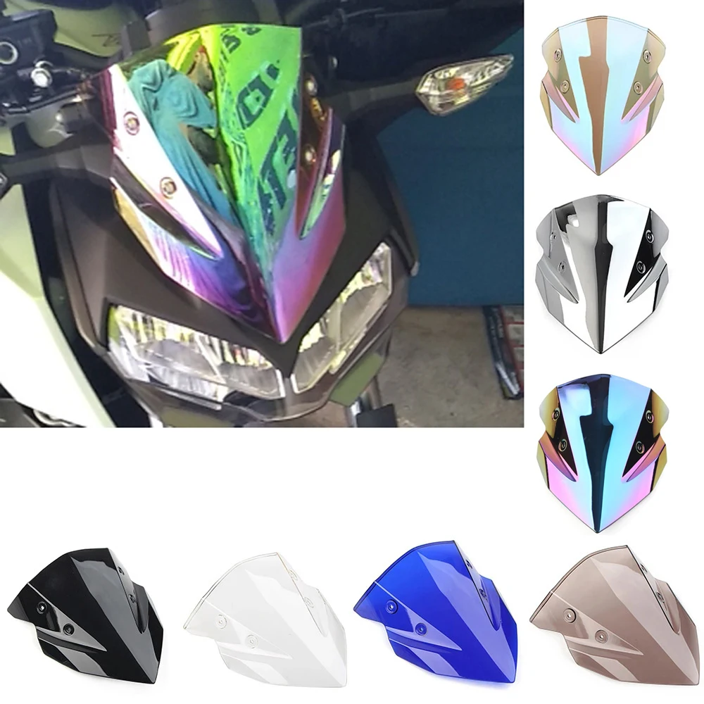 

Motorcycle Double Bubble Windshield Deflector Protector Wind Screen For Kawasaki Z400 2018 2019 2020 2021 2022 2023 Z 400