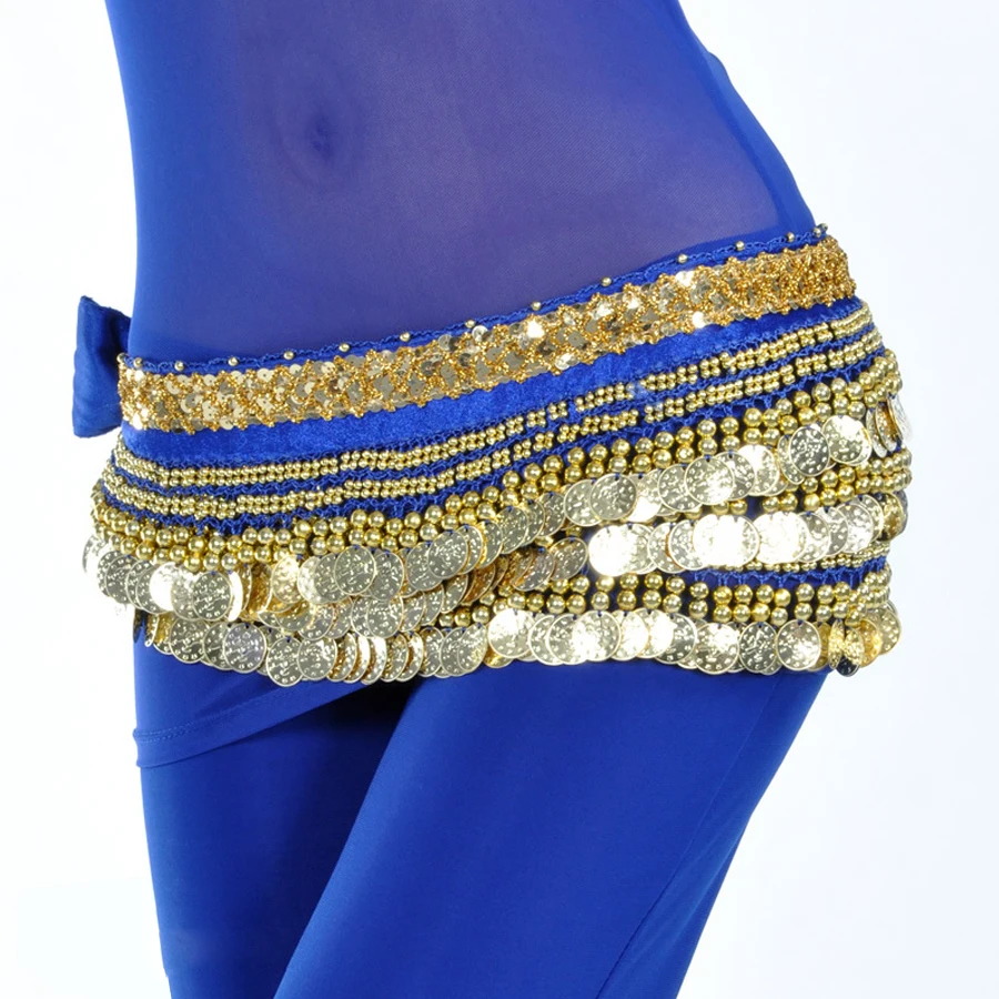 

2026 Belly dance costume clothes indian dance belt bellydance waist chain hip scarf women girl dance with 248 gold coin 10 color