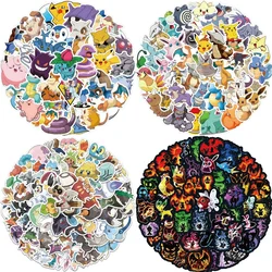 Pokemon Stickers Kawaii Pikachu Skateboard Bicycle Guitar Laptop Kids Waterproof Stiker Anime Stickers Graffiti Character