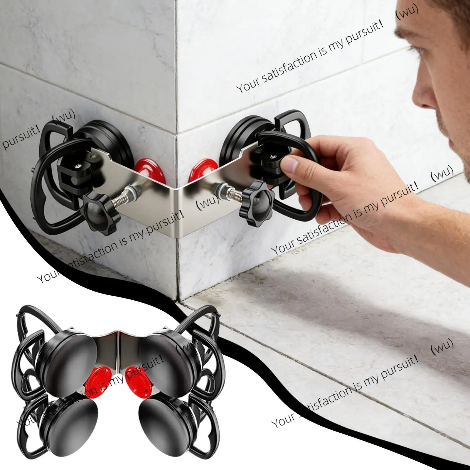 Granite Seam Guide Setter 90 Degree Floor Gap Fixer Alignment Tool Professional Installation Kit for Marble Tile Slab Repair