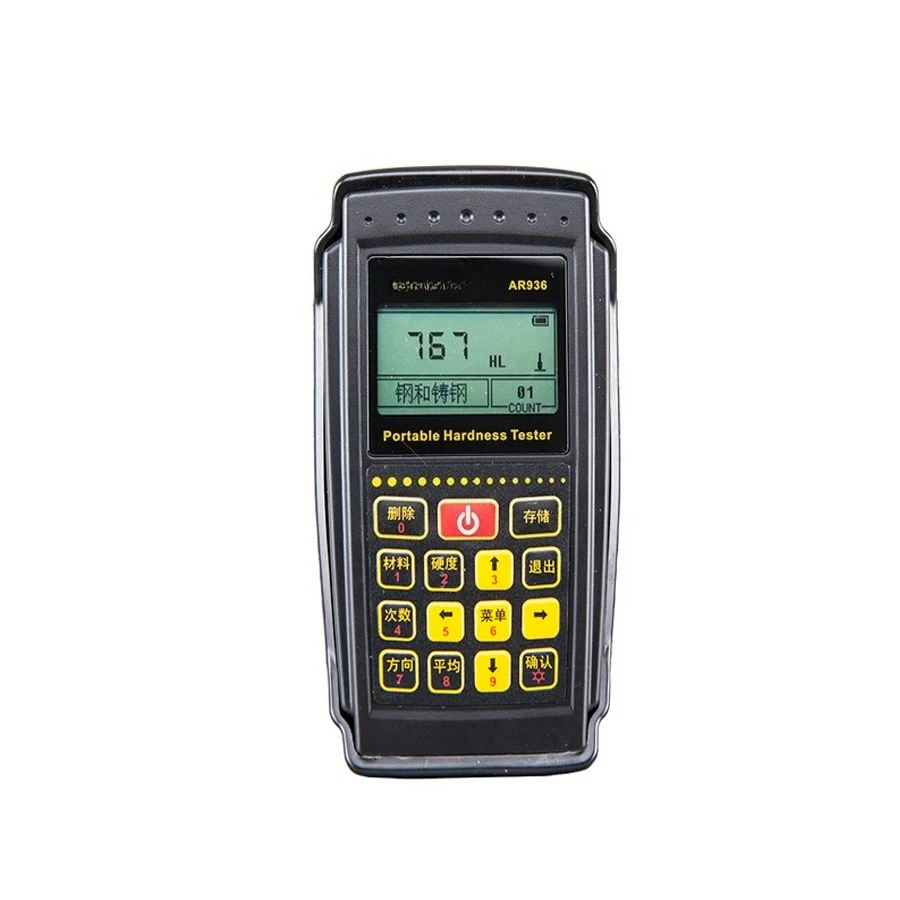 AR936 Portable Leeb Hardness Tester Set - Comprehensive Range 170-976 HV 17-68 HRC 19-651 HB 30-100 HS 59-85 HRA for Material