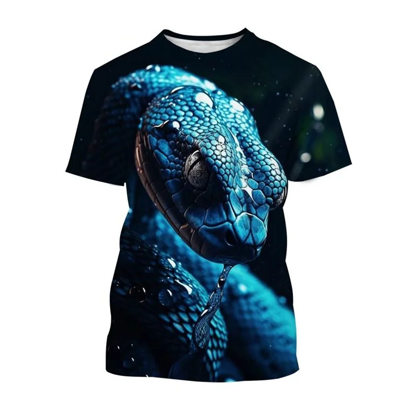 Summer Snake 3D Printed T-Shirts Men Women Casual Fashion Streetwear Oversized Short Sleeve T Shirt Kids Tees Tops Man Clothing