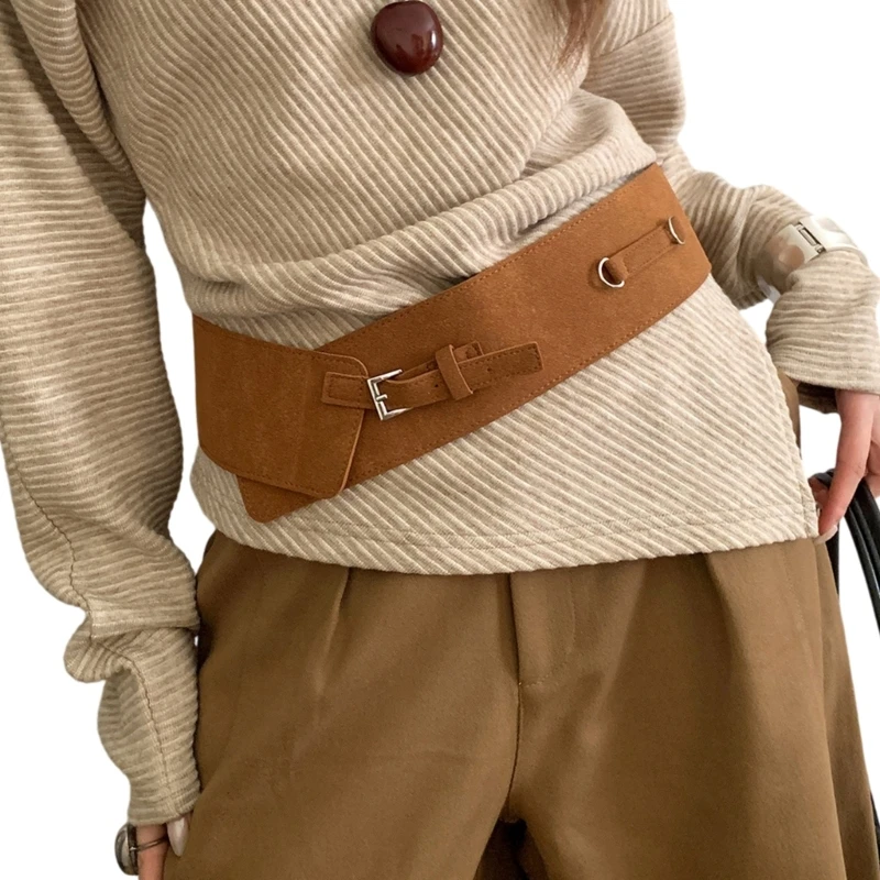  PU Wide Belt For Women Slimming Waist Matte Finish Alloyed Clasp Waist Decoration Girdle Perfect Frequent Use