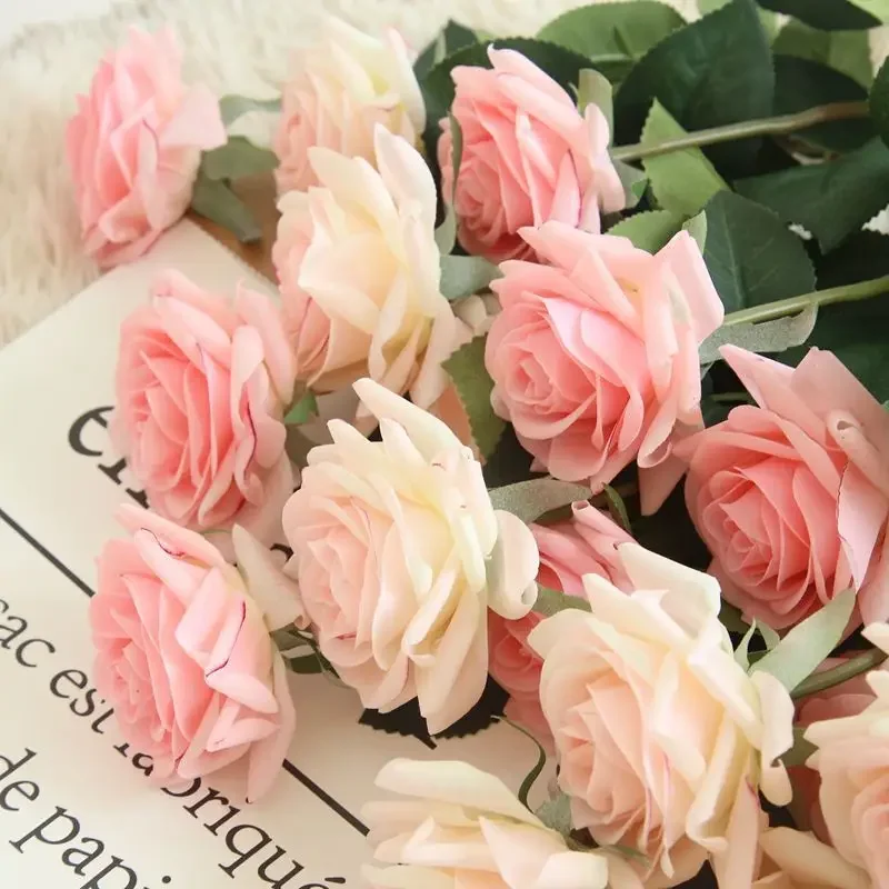 Artificial Flower Moisturizing Diamond Rose Home Decoration Wedding Hand Flower Wall Fake Flower Ins Artificial Plants