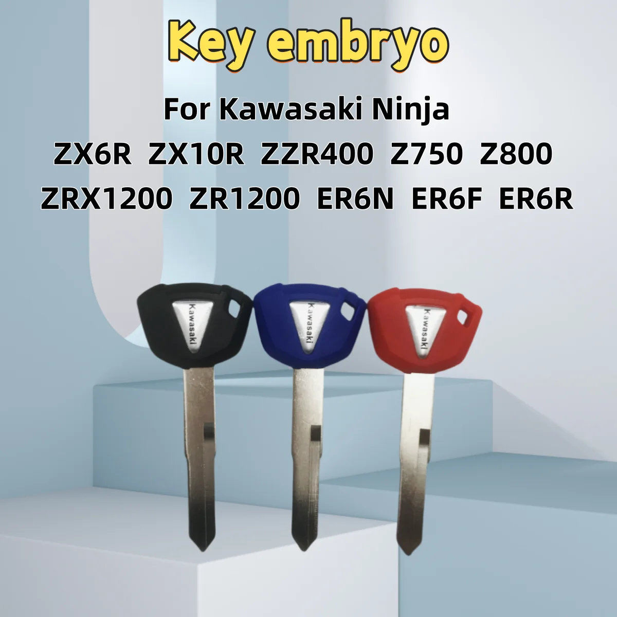 

Key For Kawasaki Ninja ZX6R ZX10R ZZR400 Z750 Z800 ZRX1200 ZR1200 ER6N ER6F ER6R Motorcycle keys Uncut Blade ignition Key