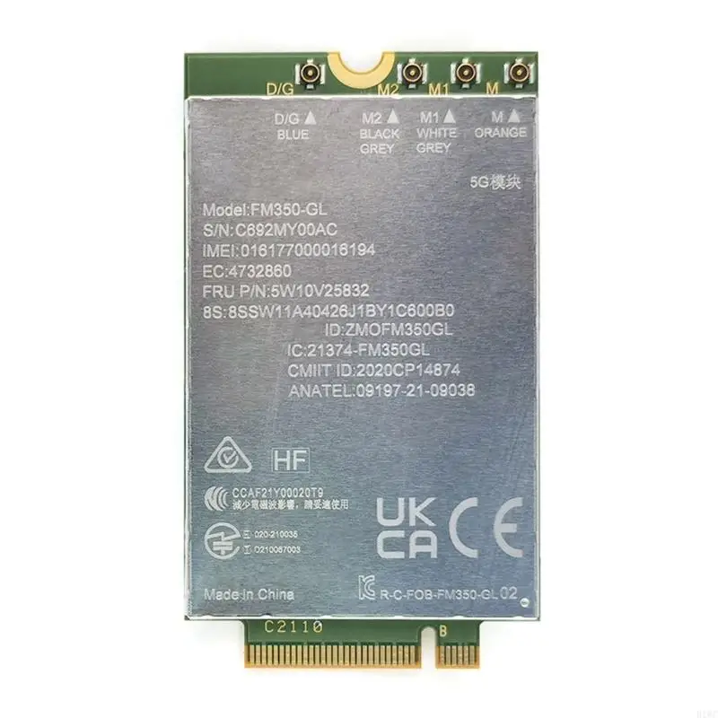 

FM350-GL M.2 LTE Module FRU:5W10V25832 for T14s P1 X13 Laptops Desktops