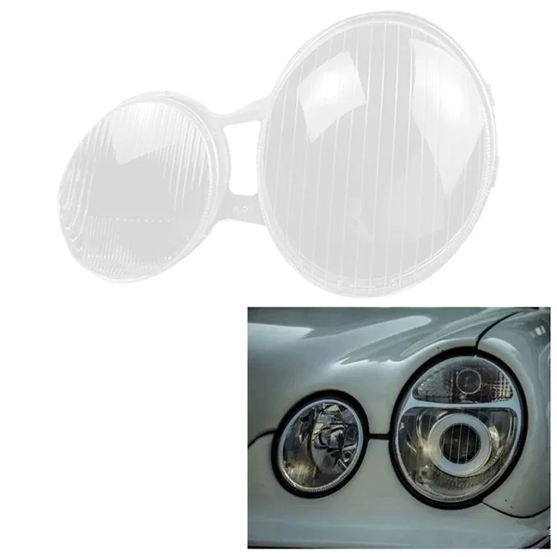 AEA7-Car العلوي قذيفة غطاء مصباح غطاء للعدسات الشفافة غطاء المصباح لبنز W210 E200 E240 E320 E430 1999-2003
