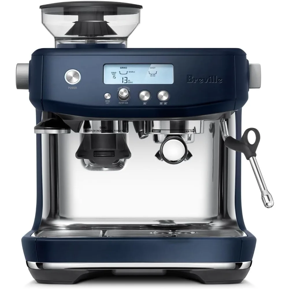 Espresso Machine with Grinder & Milk Frother, Espresso Maker with Seconds Heat Up, Cappuccino & Latte Machine for Home