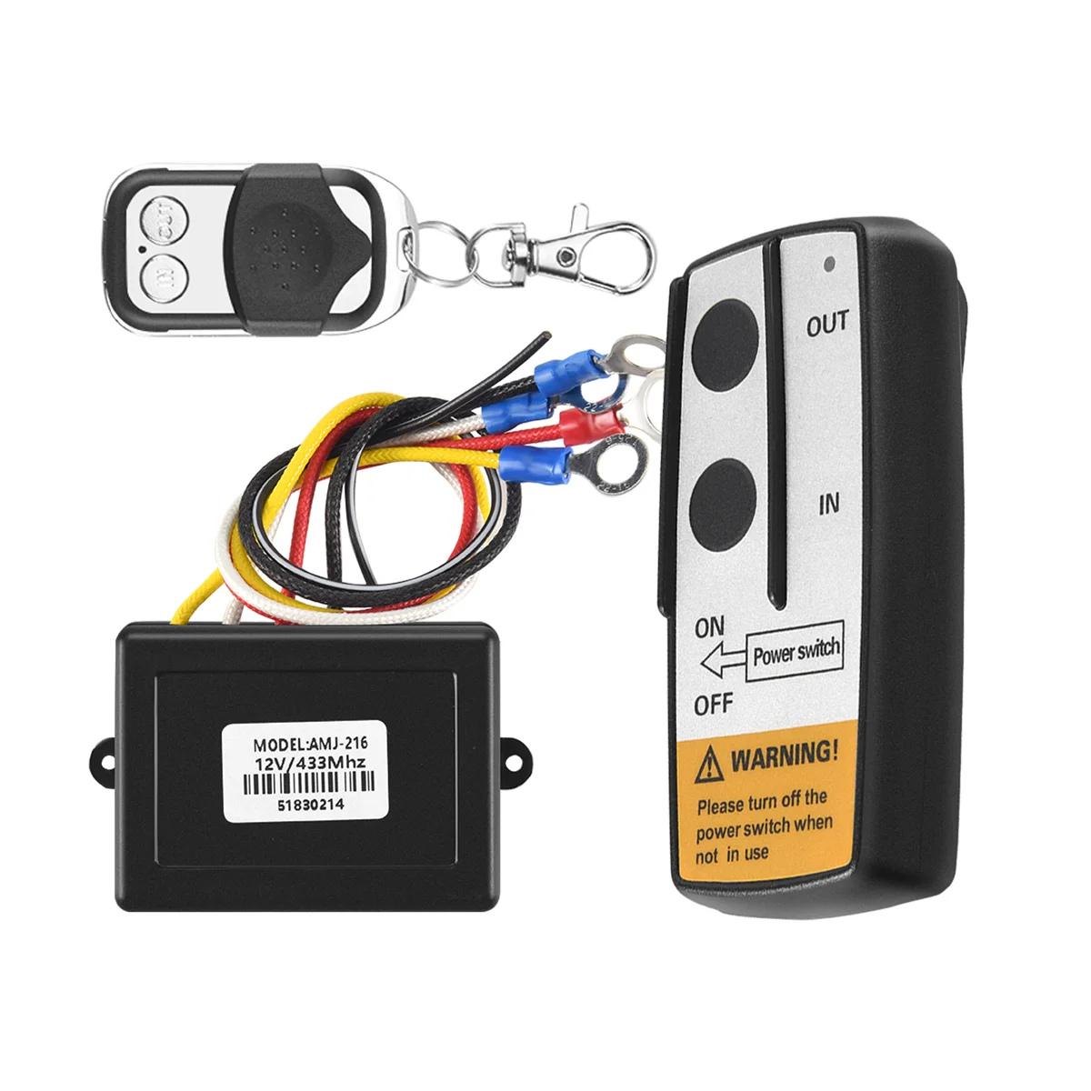 12V 12Volt 50ft Winch Wireless Remote Control Set for Truck ATV Warn