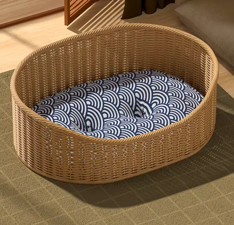 

#For 3 pieces Cat Nest Vine Weaving Four Seasons Universal Summer Breathable Semi Enclosed Safety Woven Frame Nest