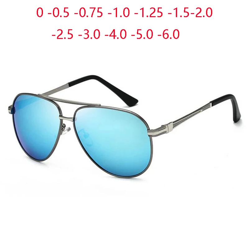 

Classic Polarized Sunglasses Men Metal Driving Gray Myopia Lens Prescription Spectacle 0 -0.5 -0.75 -1.0 -1.25 -1.5 To -6.0