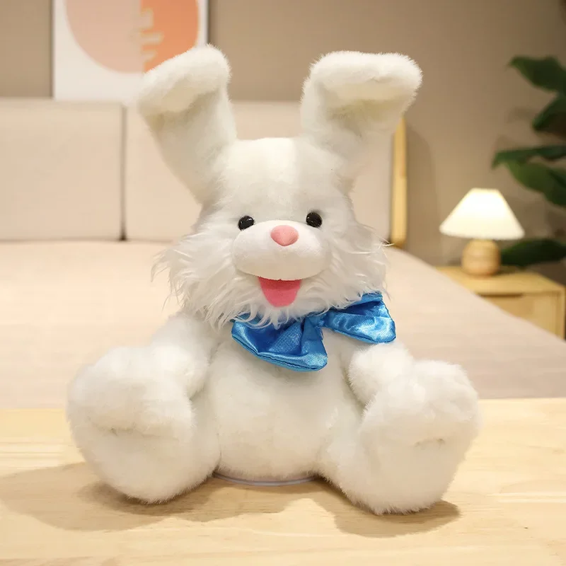 Animal de peluche de conejo de Pascua para niños, juguete interactivo de felpa suave, Peekaboo, Peek a Boo