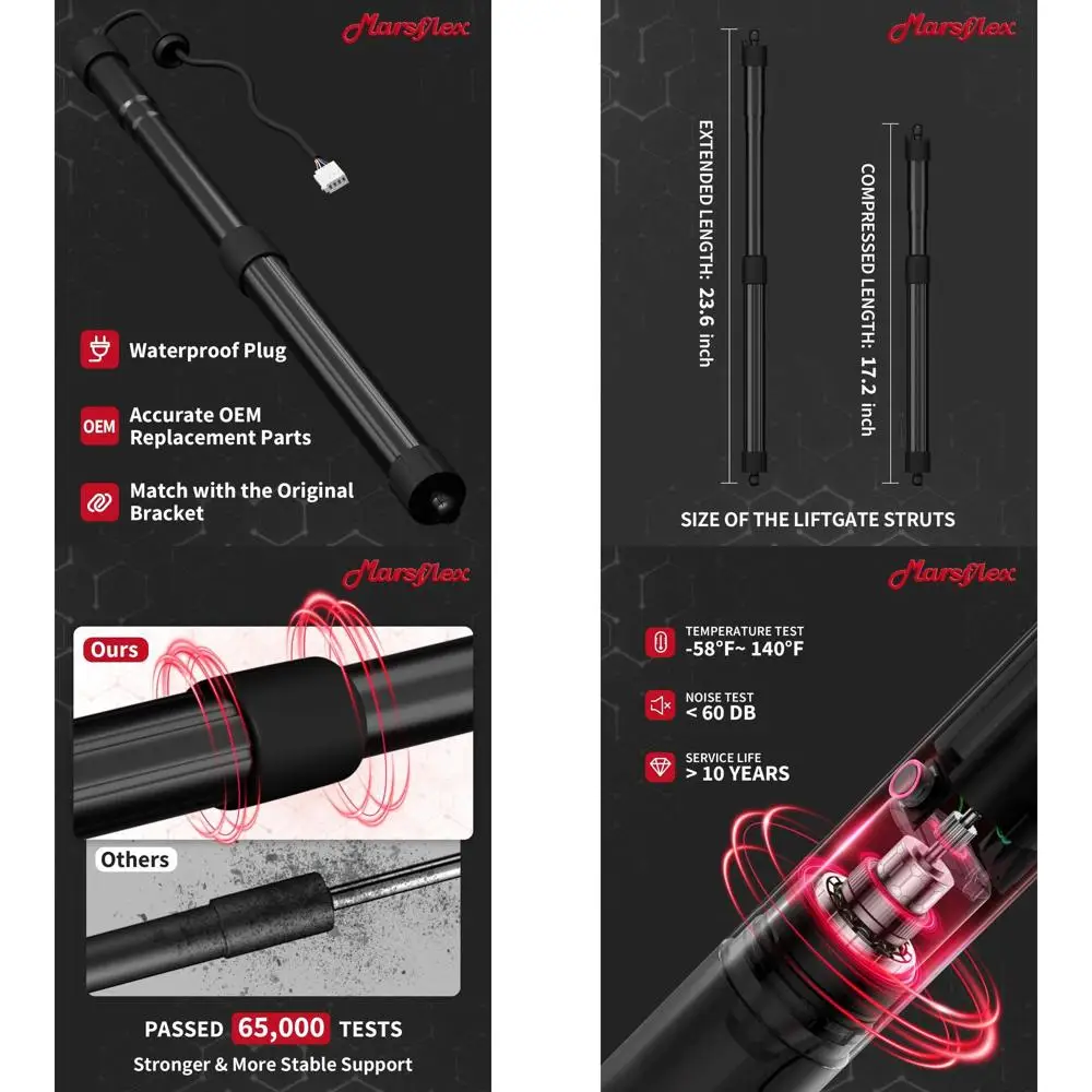 

Привод подъемной двери, совместимый с Toyota RAV4 2.5L 2019-2021, электрические подъемные стойки заднего люка, 1 пара, 2 шт., мощность багажника, задняя дверь S