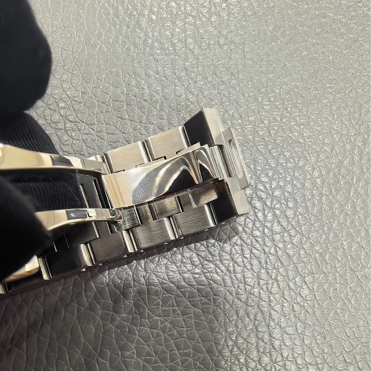 20mm High Polished Stainless Steel Watch Band Replacement Perfect Fit for IWC Portugieser Chronograph IW371446 Solid Steel