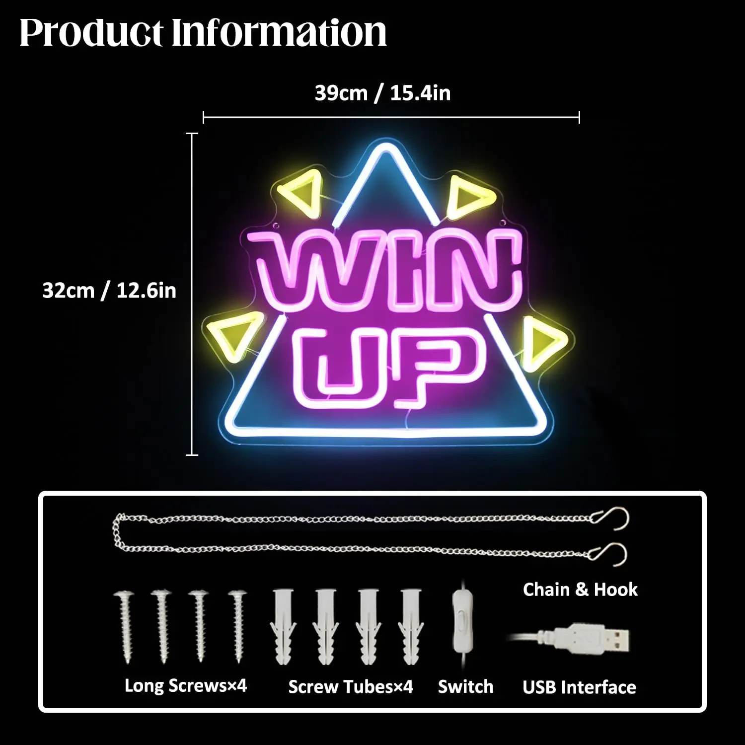 Win Up LED النيون تسجيل لعبة ديكور الحائط الوردي الأزرق الألعاب عكس الضوء 5/12 فولت USB بالطاقة ليلة ضوء لعبة غرفة ديكور ألعاب الهدايا #2