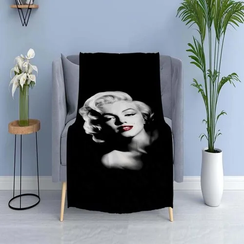 Else Carpet Else Black White Marilyn Monroe Wellsoft Pattern 3D Tv Blankets