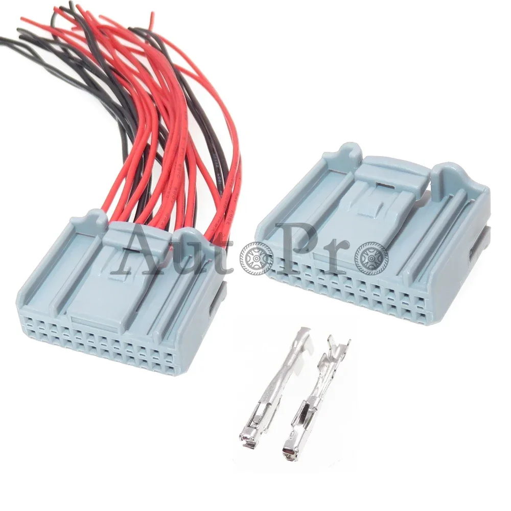 1 Set 24 Hole Car AC Assembly Navigation System Electric Wiring Socket For Toyota Lexus Rearview Mirror Unsealed Plug 1612906-1