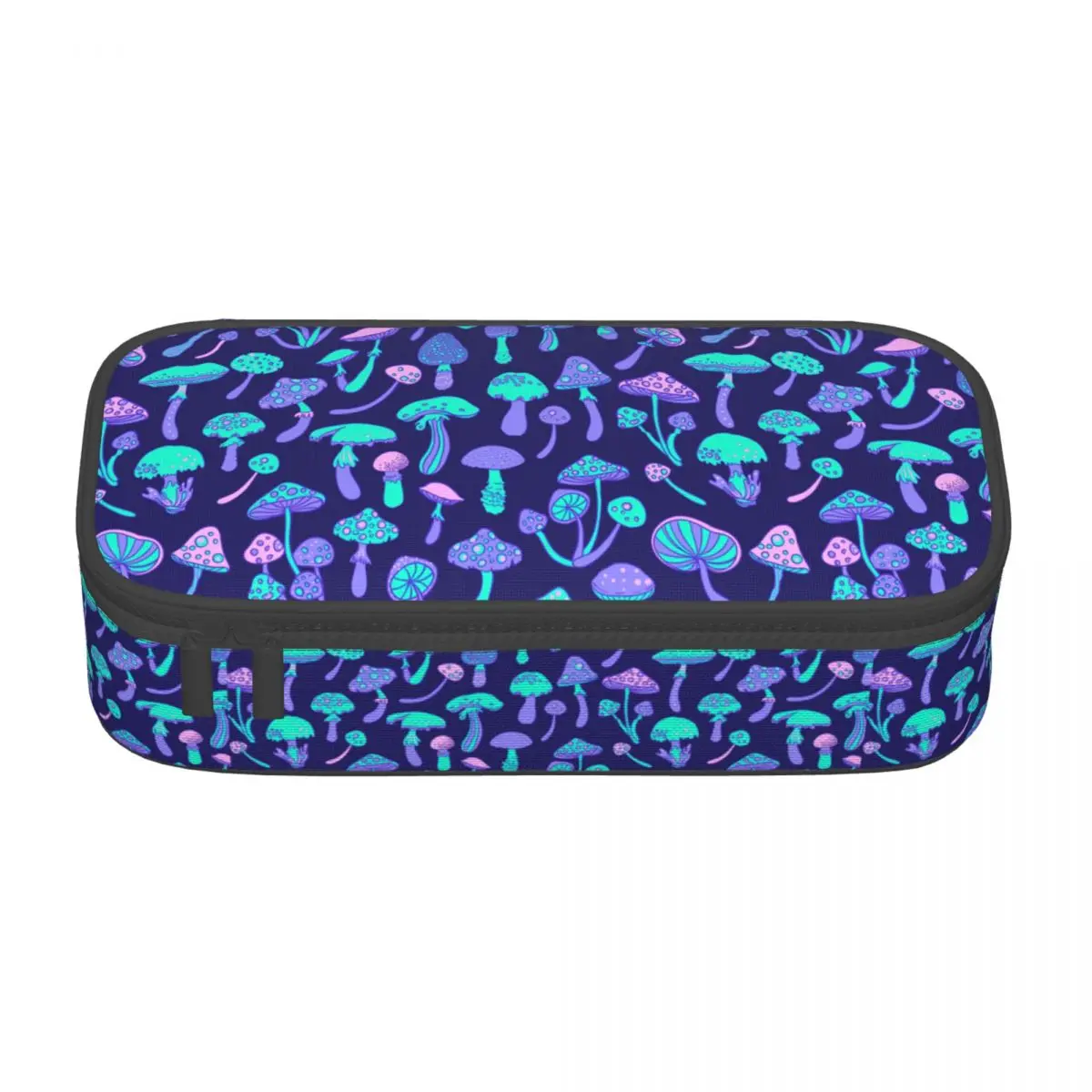 Customized Psychedelic Magic Mushrooms Pencil Case for Boy Girl Large Storage Pen Box Bag School Supplies