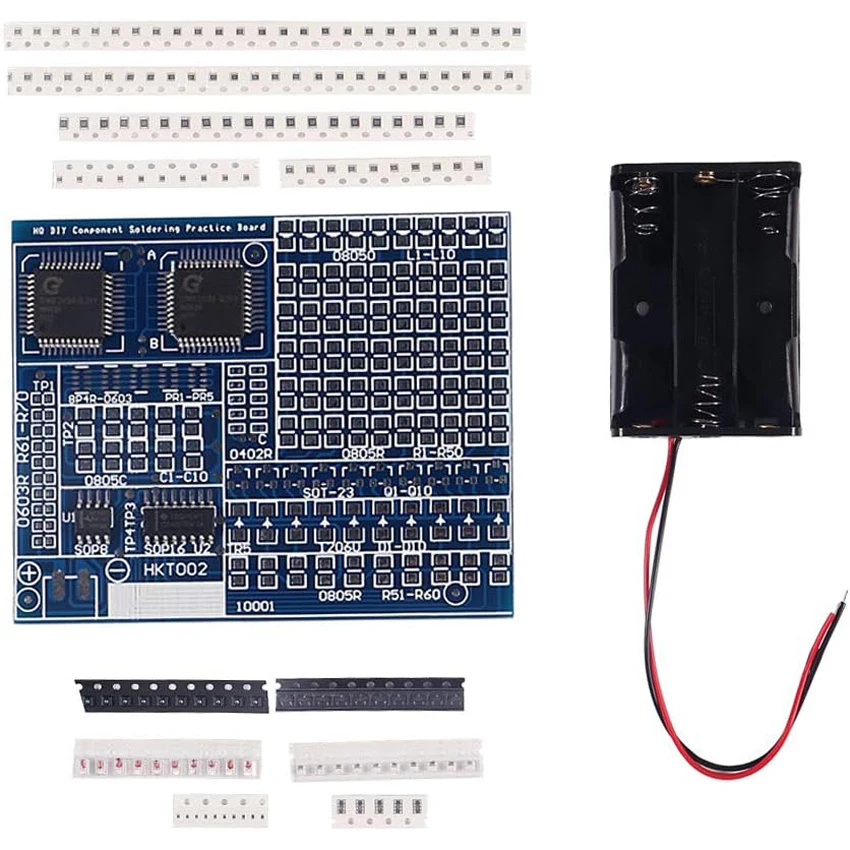 Componenti SMD/SMT scheda pratica di saldatura Kit di progetti elettronici Kit di saldatura fai da te scheda di allenamento abilità Led Transistor