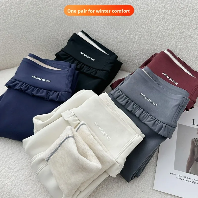 

Женские брюки для йоги Thiened Fce с высокой талией и принтом, теплые зимние брюки с высокой талией, ковчег, рот, цветочный узор