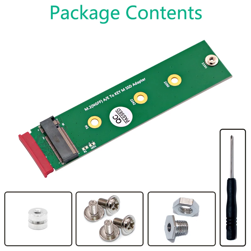 M.2 NGFF A/E na klucz-M konwerter Adapter SSD M.2 interfejs Wifi A + E do M2 NVME SSD karta Riser obsługi 2230 2242 2260 2280 M2 SSD