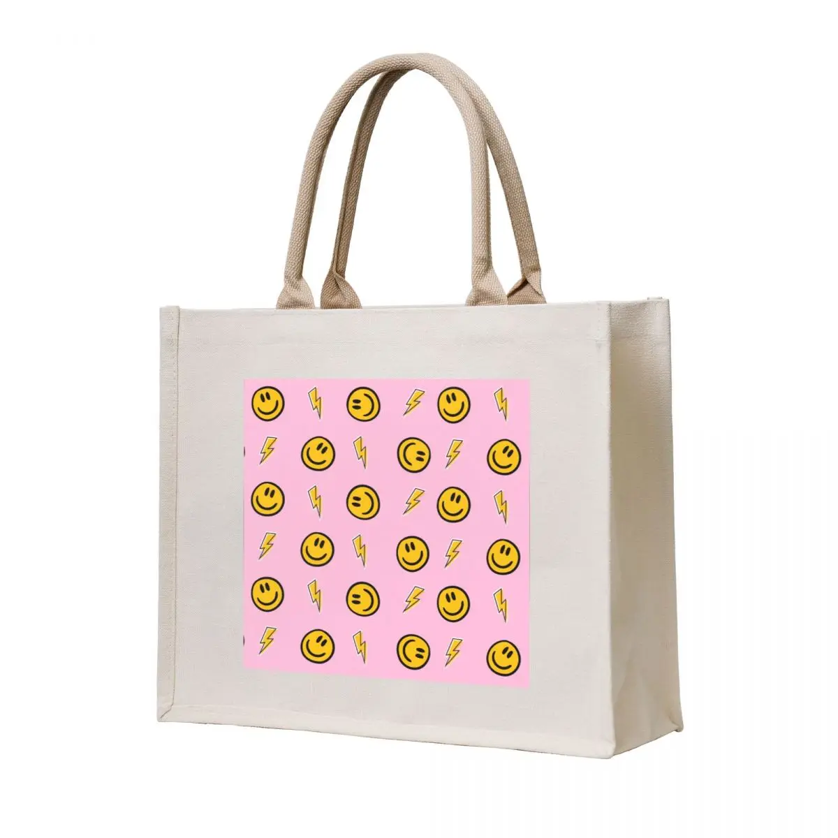 Preppy School Supplies, Preppy Aesthetic, Preppy, Pink, Smile, Smile Face, Happy Face Tote Bag tote bag Beach bag bags for women