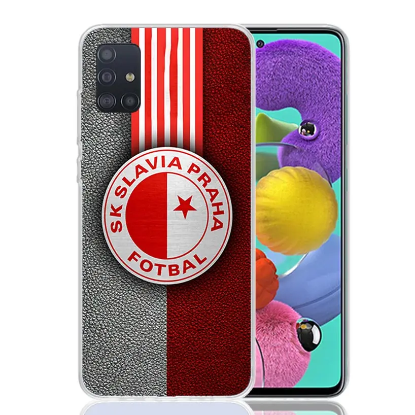 Sk Slavia Praha Czech Republic Phone Case For Samsung Galaxy A51 A41 A31 A21S A11 A01 A71 A50 A40 A30S A20E A10S A70 A6 A7 A8 A9