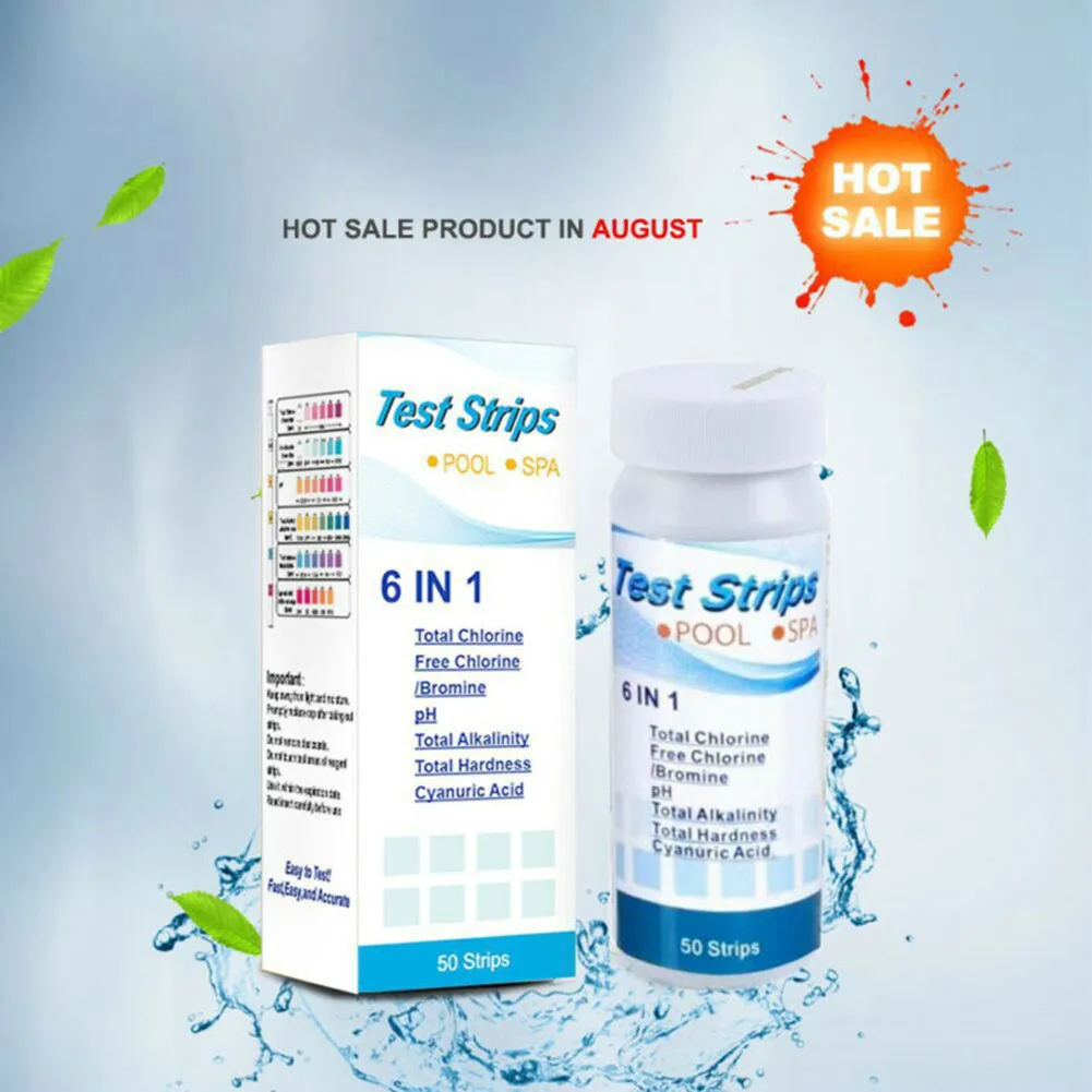 Spa Test Strips Spas Swimming Pool Tester Testing Outdoor Living PH Paper Pools Tub 50Pcs Water Yard Dip Garden