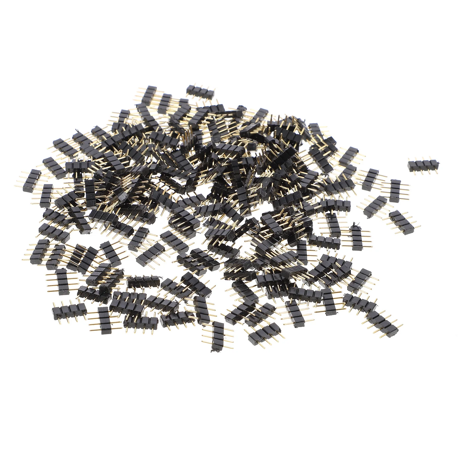 

200 Pcs Round Needle Male Header Pins Copper Headers Connectors Electrical Led Strip Lights