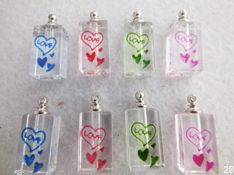 brand new ! 500pcs/lot mixed designs Crystal Vials perfume vial bottle Rhinestone vial pendants