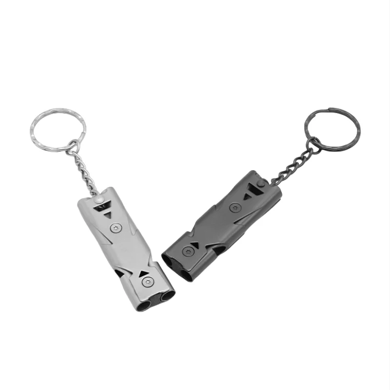 Double Tube Outdoor Distress Stainless Steel High Frequency Earthquake Rescue Survival Tool Compact Loud Signal Device
