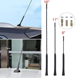 9/11/16 Inch Universal Roof Mount Mast Whip Antenna Enhanced Signal Stereo Radio Screws FM AM Aerial Amplified Car Accessories
