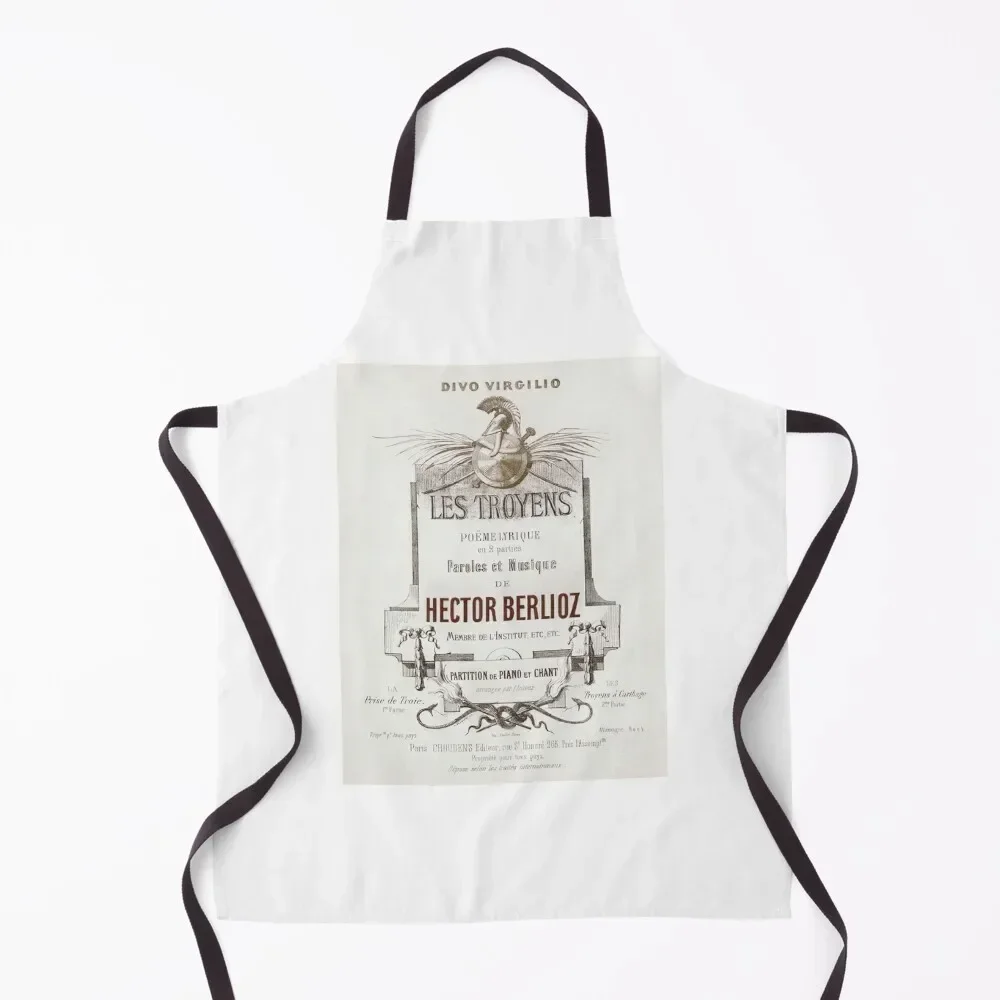 

Les Troyens by Hector Berlioz (Score Cover) Apron For Men kitchen clothes for men Kitchen Special Accessories Apron