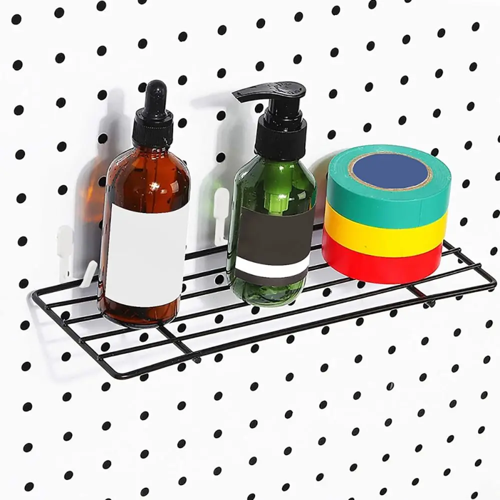 1/10Pcs Storage Rack Organizer Hole Board Hook Hardware Tool Wall Mount Oblique Hanger J Shape Utility Locking Kit Pegboard Hook