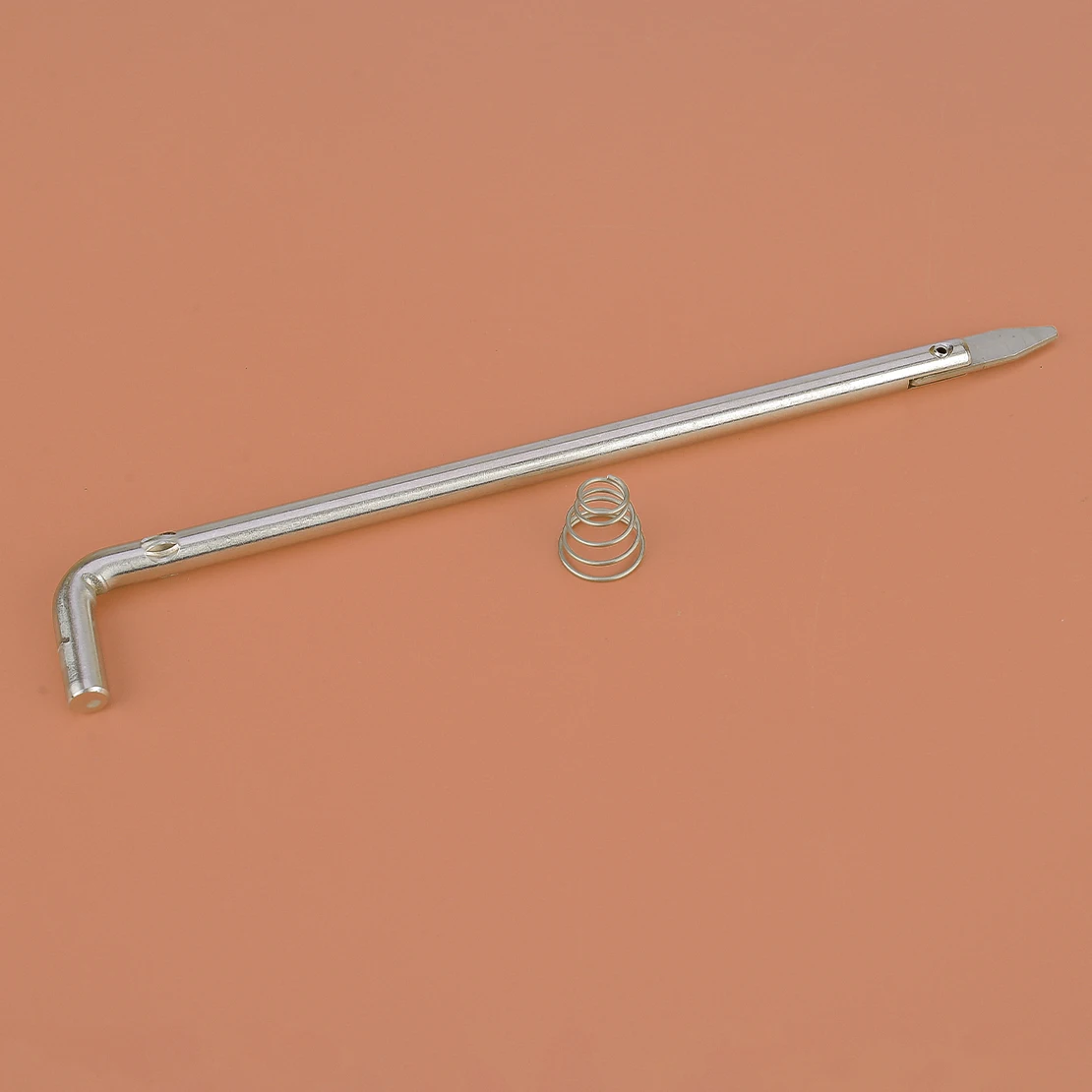 

Silver Stainless Steel Tilt Thrust Rod with Spring for 9.8HP-18HP Outboard Motor 350-62121 369-62122-2 350-62121-1