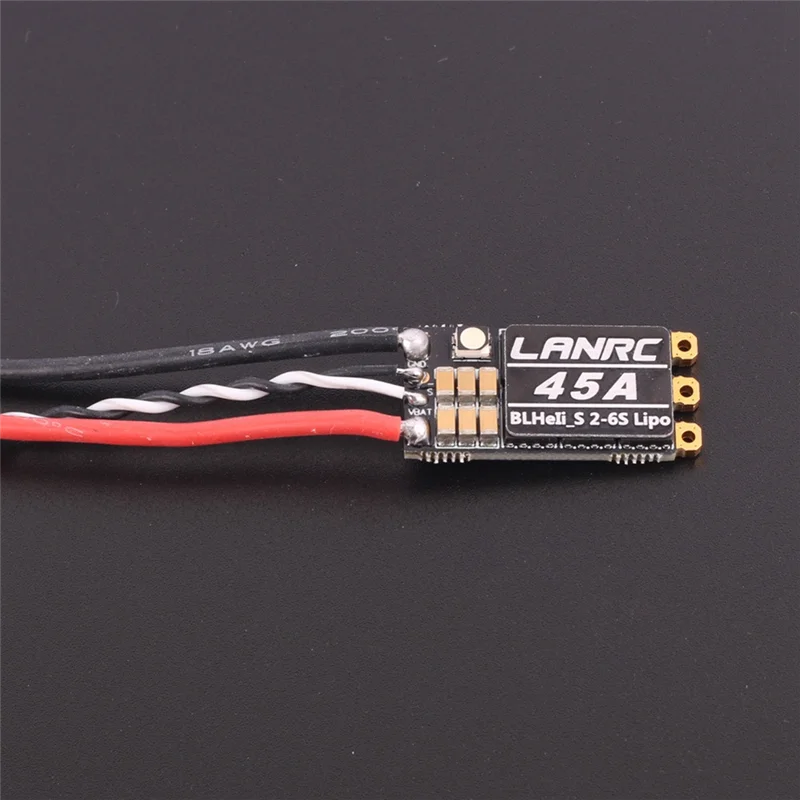 بيع الصيف Blheli S 2-6S Lipo 45A بدون فرش ESC مدمج قابل للبرمجة RGB LED D-Shot 150/300/600 ONESHOT125 لطائرة RC FPV Drone Ac