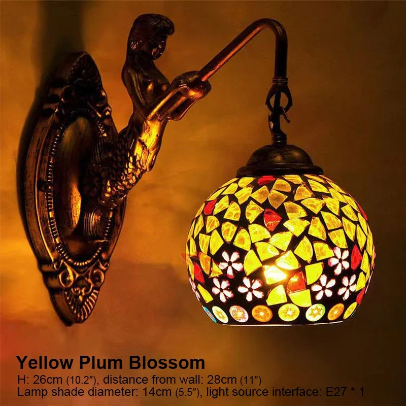 COLIN Contemporary Mermaid Wall Lamp Personalized And Creative Living Room Bedroom Hallway Bar Decoration Light