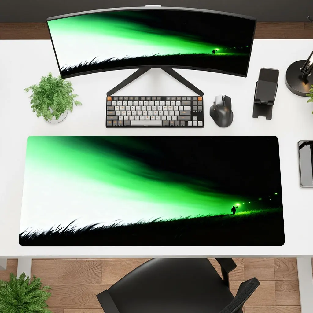 Brand Iron Art Mouse Pad Fluorescent Prairie Night Guide Ultra-high-definition Printing Thick Non-slip Office Laptop Gaming Desk