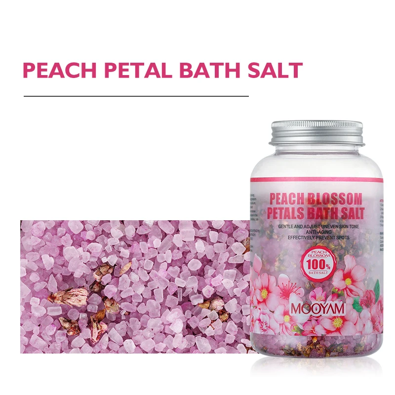 Jasmine Flower Bath Salt With Lavender Rose Peach Blossom Petals Skin Moisturize Exfoliating Soothing Bath Soaking Salts