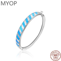 MYOP 2023 Jewelry 925 Sterling Silver Court Opal Bracelet Women's Custom Wholesale Birthday