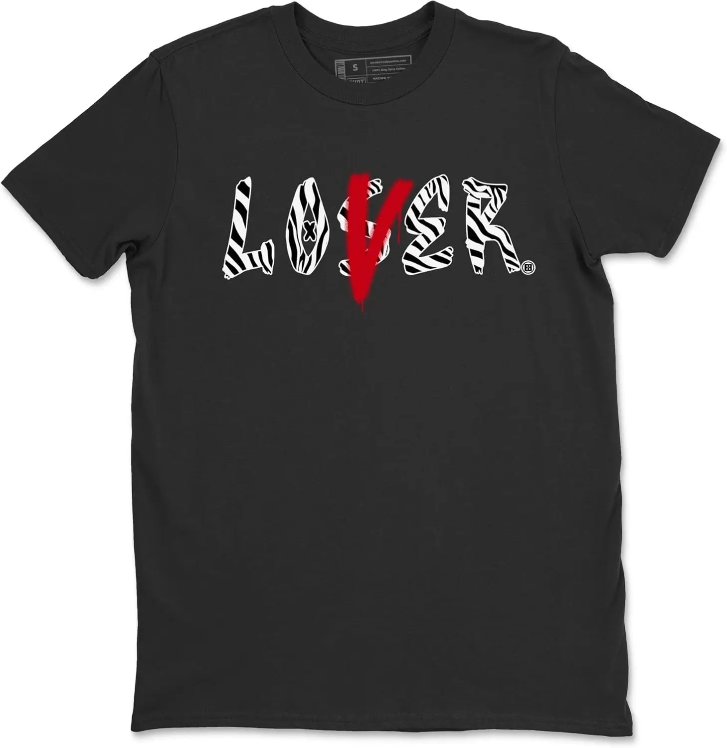 Graphic Tees Loser Lover Design Black White Red Sneaker Matching T-Shirt